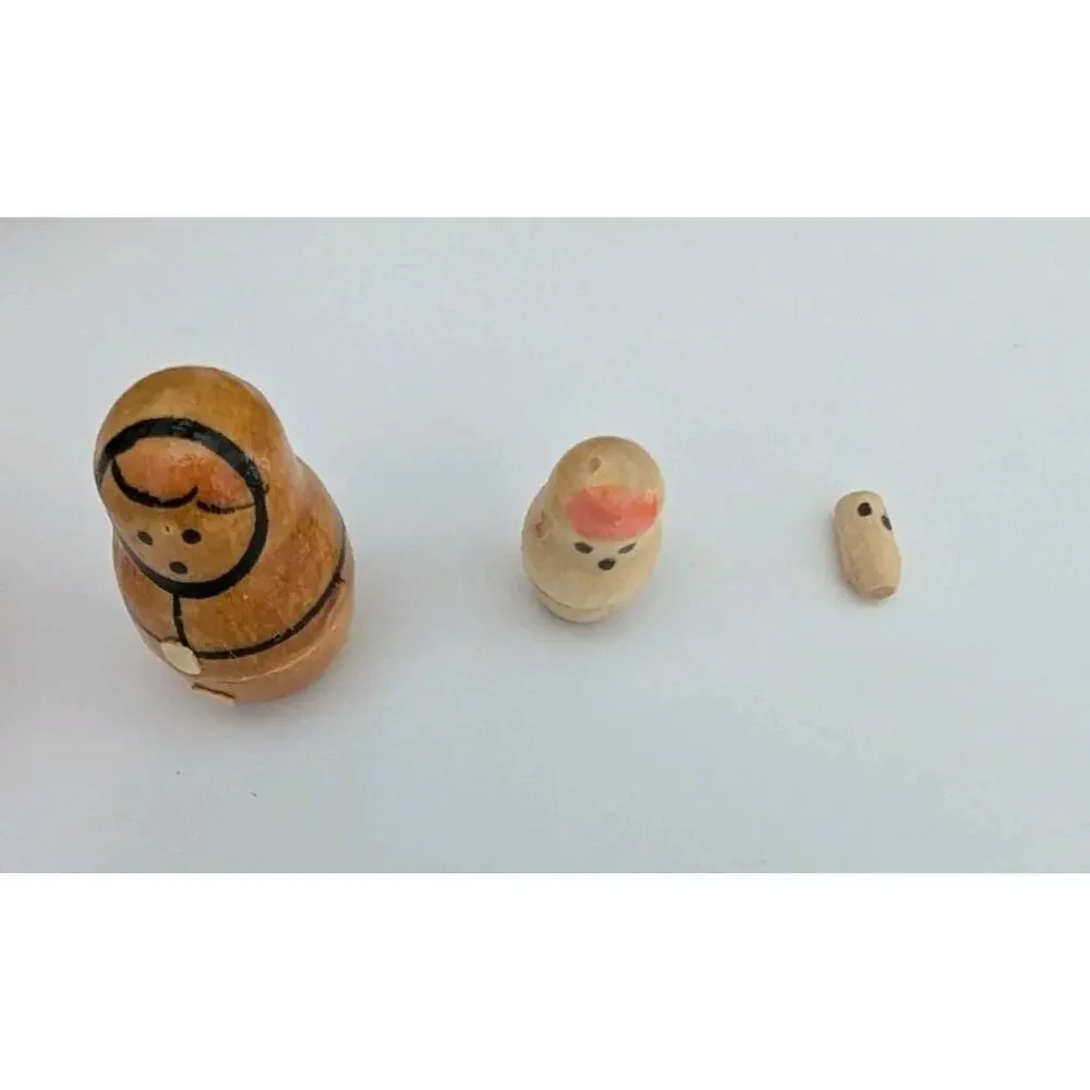 Traditional 10 Piece Wo Russian Matryoshka Nesting Doll 7 In Vintage Detailed